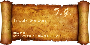 Traub Gordon névjegykártya